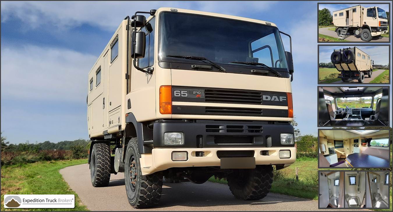 DAF 4x4 Overland Truck for a 2+ person crew with automatic gearbox