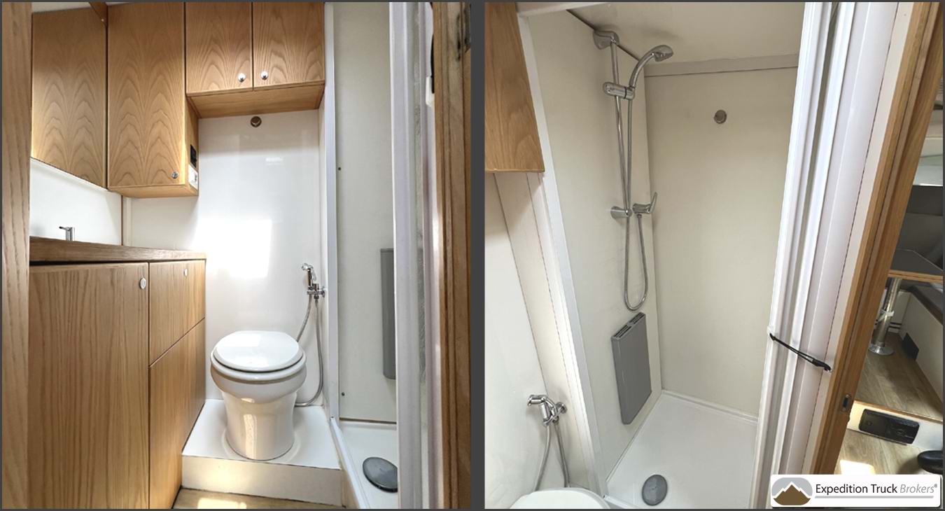 Iveco Eurocargo 140E24 4x4 Camion d'Expédition salle de bain avec douche séparée