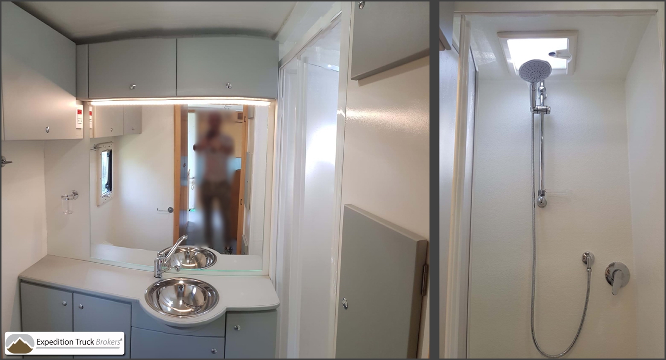 MAN 19.372 4x4 Expedition Truck Bathroom interior