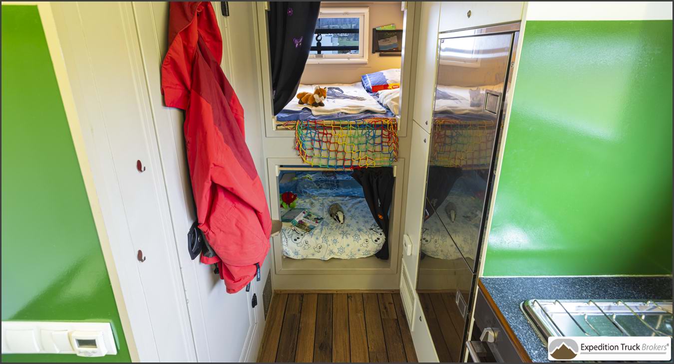 MAN TGM 18.330 4x4 Overland Truck beds and bunkbed