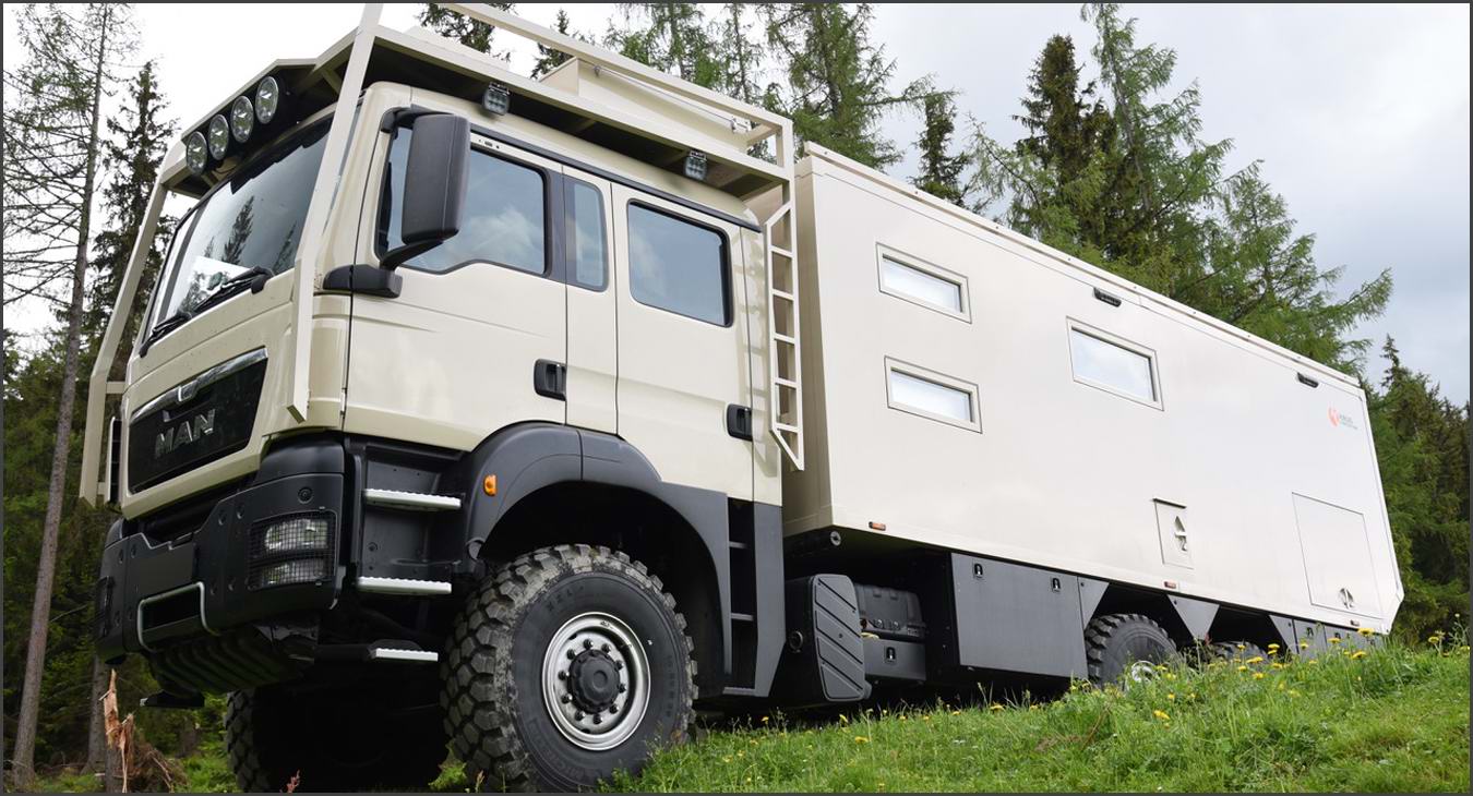 MAN TGS 6x6 Expedition Truck for a 4+ family crew