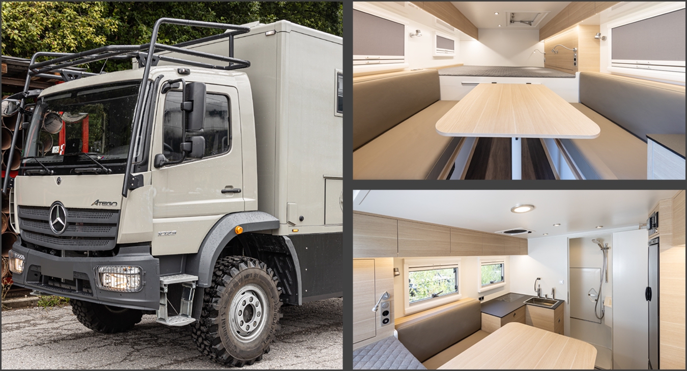 Mercedes 4x4 Camper, New with Warranty at 7.5T