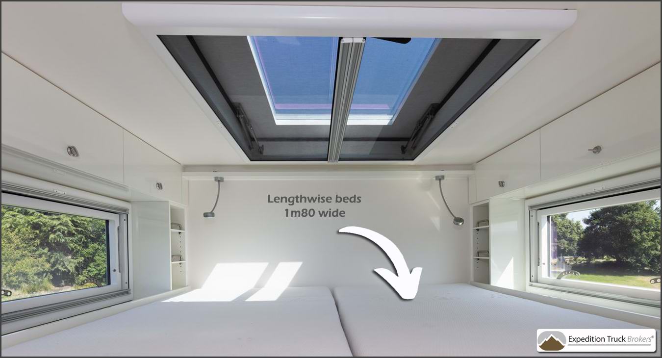 Mercedes Arocs 2033 4x4 Camion Camping car avec lits longitudinaux