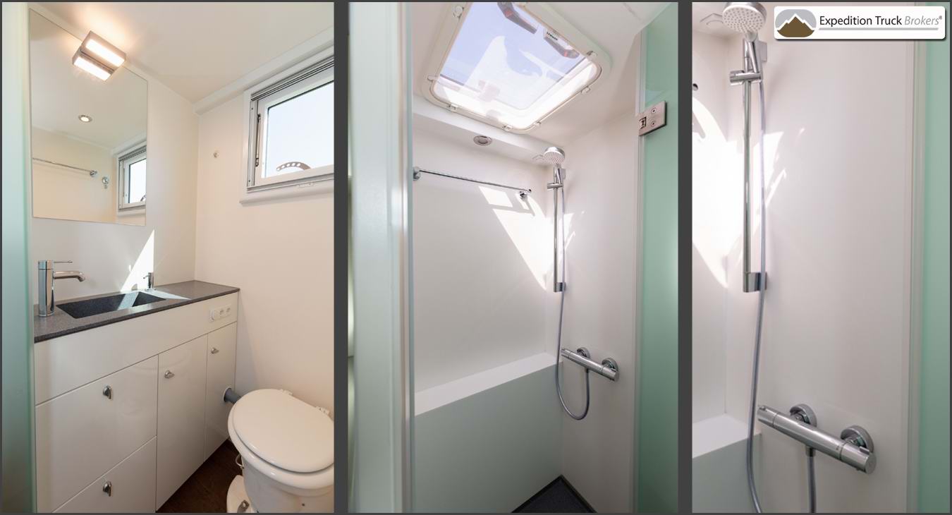 Mercedes Arocs 2033 4x4 Camion Raid salle de bain