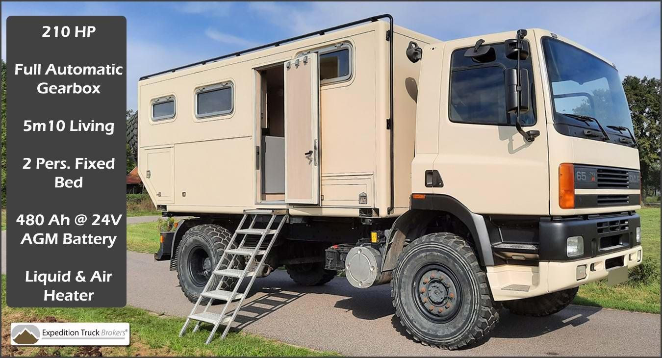 DAF 4x4 Camion Camping Car pour un équipage de 2+ personnes
