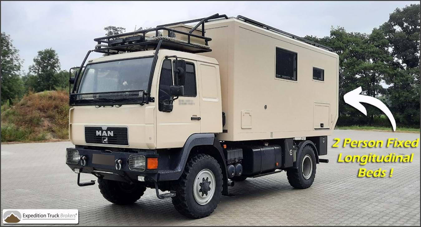MAN L2000 4x4 Camion Camping Car VASP avec Lit Longitudinal MAN 4x4 Camion Camping Car VASP avec Lit Longitudinal