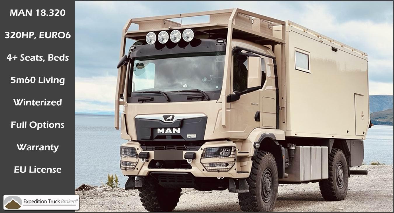 MAN TGM 18.320 4x4 Expedition Truck for a 2+ person crew