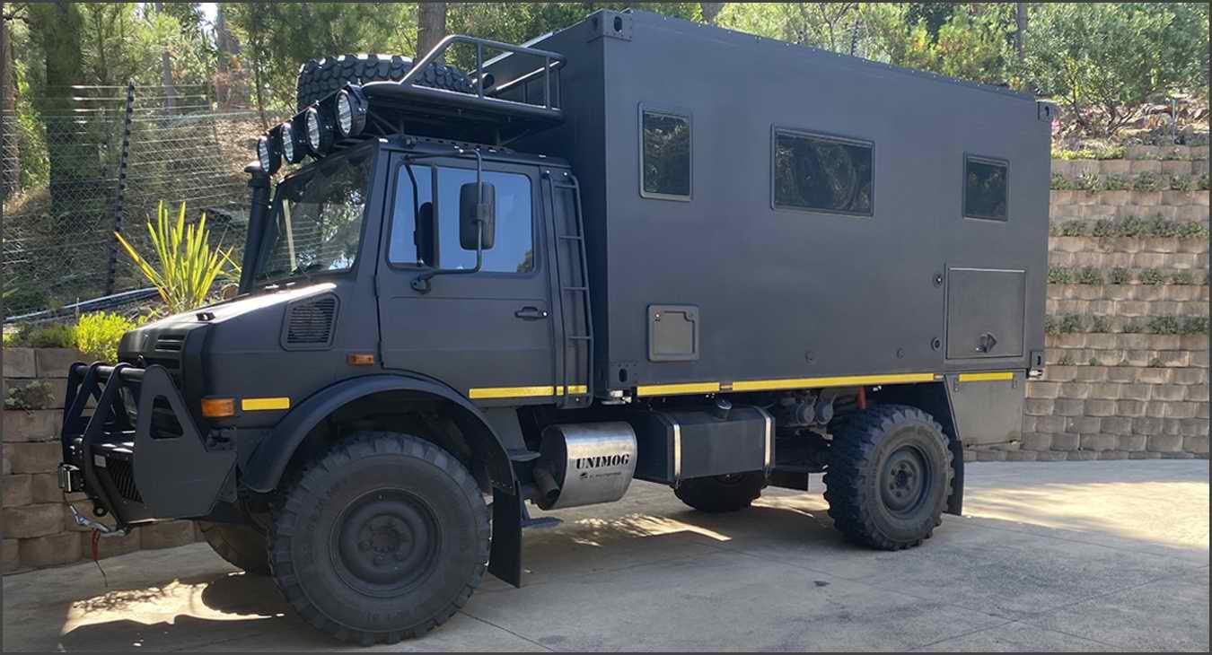 Unimog U3000 4x4 expeditie camper voor 2+ personen